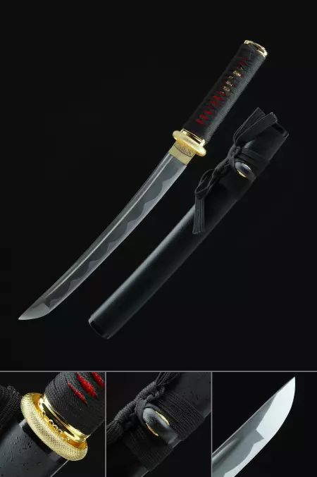 Katana Mango Blanco  Espada Samurai Japonesa Hecha A Mano Acero De Alto  Manganeso Con Hoja Negra - TrueKatana