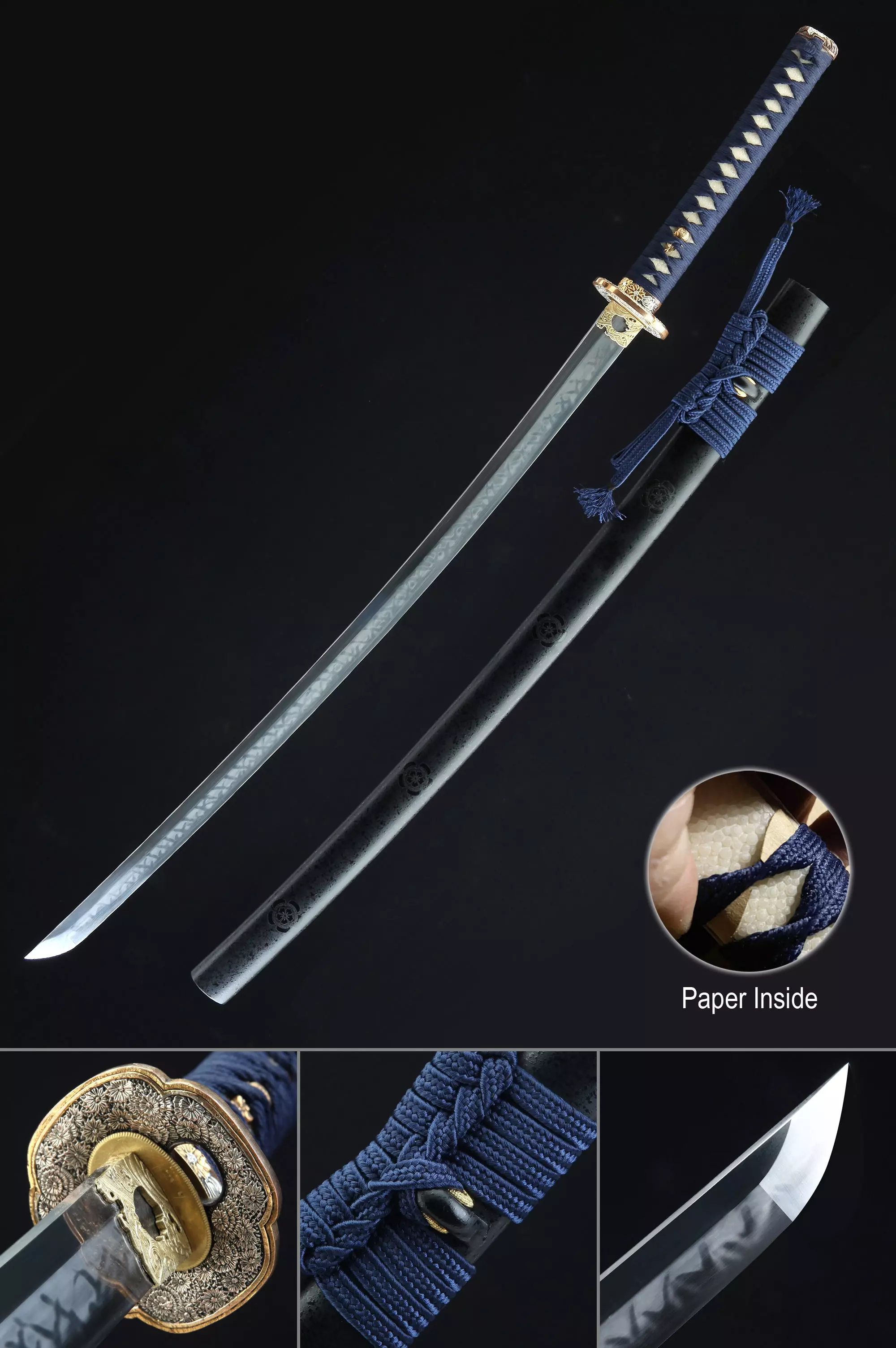 Auténtica Katana  Espada Japonesa Real Hecha A Mano T10 Acero Templado De  Arcilla Doblada - TrueKatana