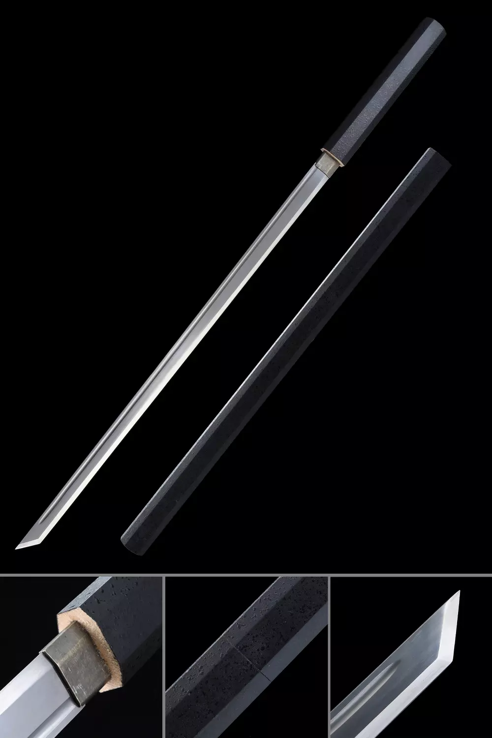 Sasuke Sword  Handmade Sasuke's Sword, Grass Cutter Kusanagi Sword With  Black Scabbard - TrueKatana