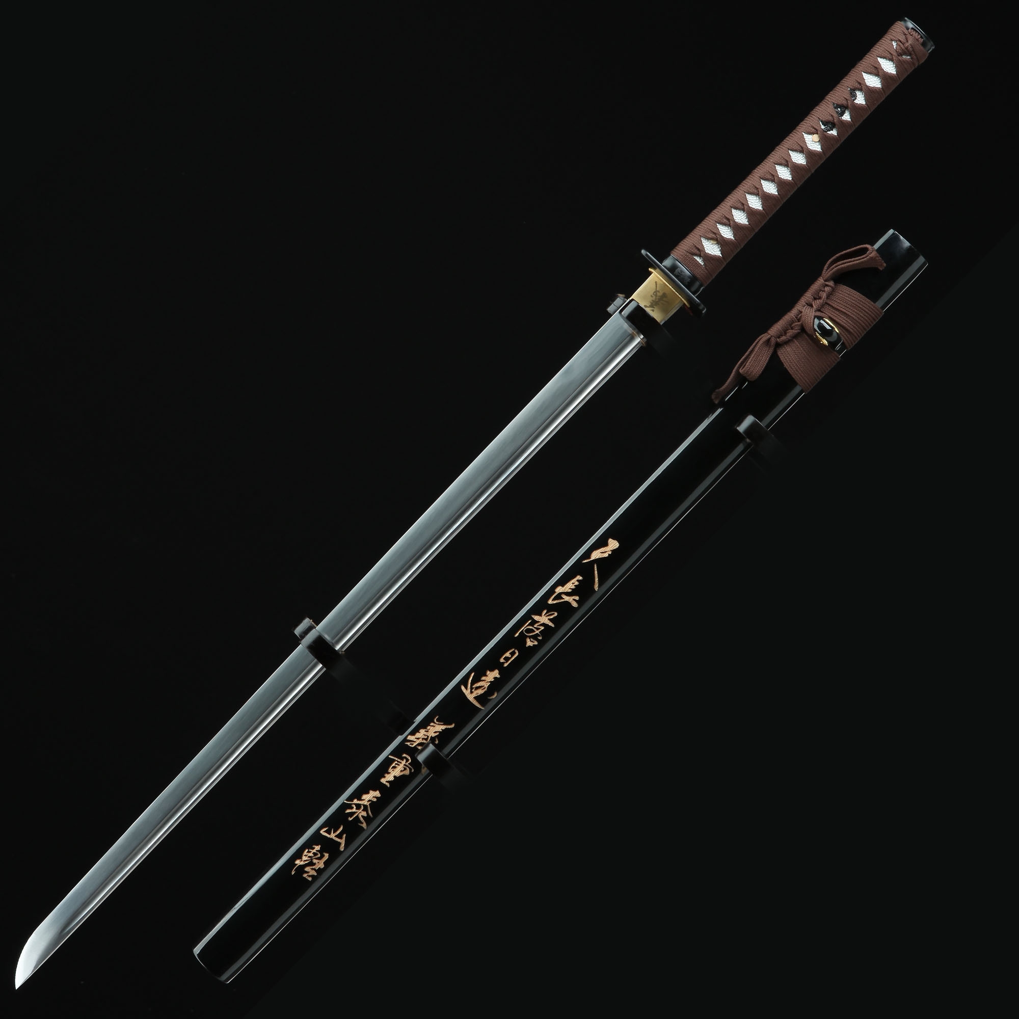 Custom Black Iron Mokko Tsuba for Japanese Katana Wakizashi Ninja Sword Ninjato 