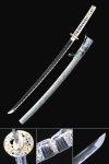 Japanese Samurai Sword Spring Steel With Silver Handle