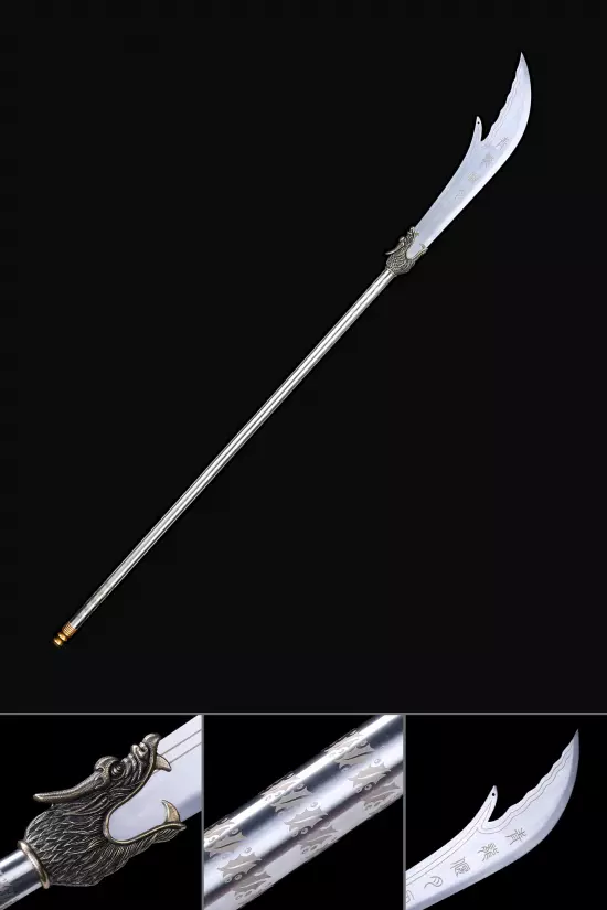 Guan Dao, Kwan Dao, Chinese Kung Fu Broadsword 1090 Carbon Steel Extra Long 79 Inches