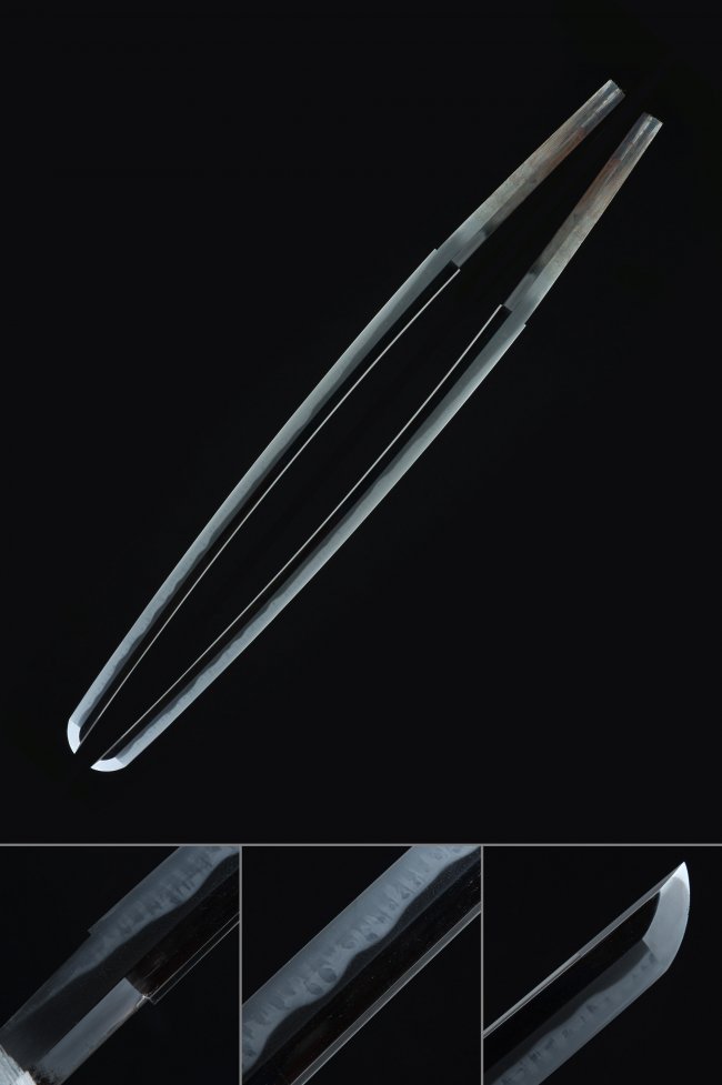 Tamahagane Katana Blade - Handforged 20-Inch Shorter Length, Real Hamon, Full Tang No Holes