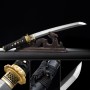 Handmade Pattern Steel Full Tang Real Japanese Tanto Sword With Black Scabbard