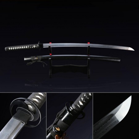 Damascus Katana, Handmade Japanese Katana Sword Damascus Steel Full Tang