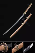 Ww2 Japanese Army Officer's Shin Gunto Katana Sword Type 97 With Natural Scabbard