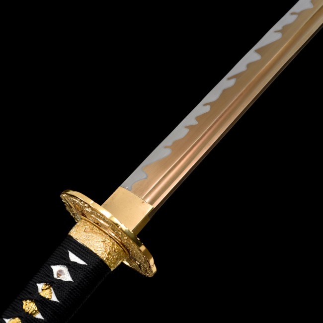 Samurai3 ゴールド Black And Golden Katana | Handmade Japanese Samurai Sword