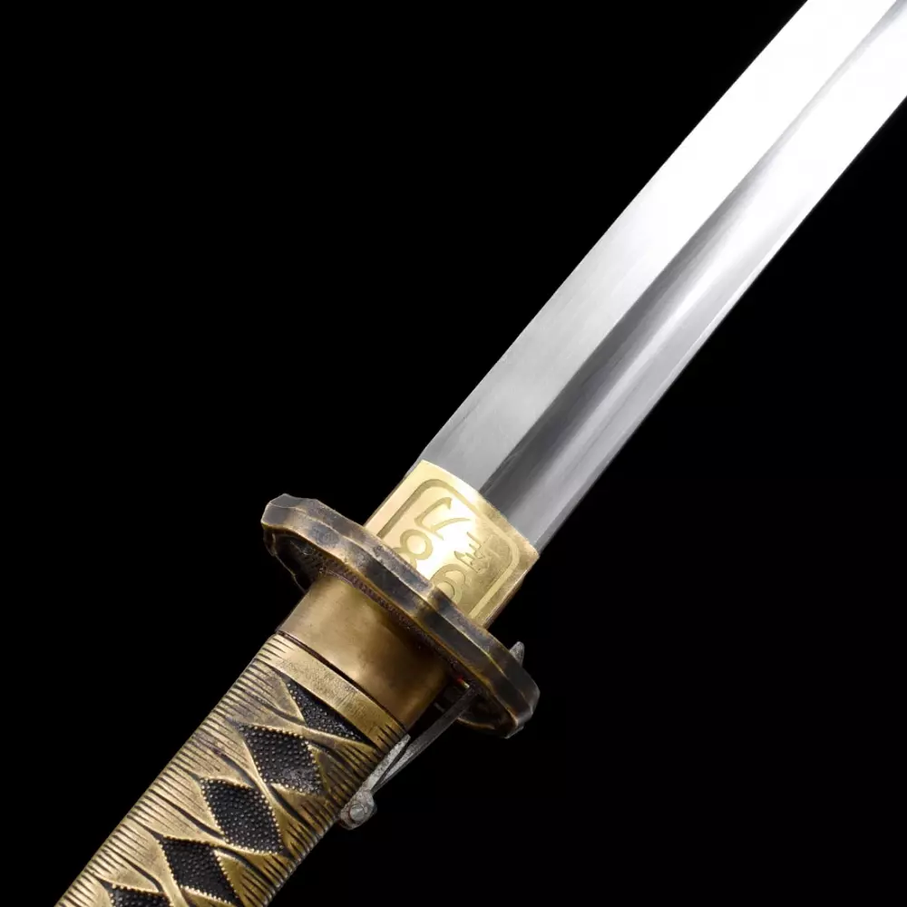 Handmade 1095 Carbon Steel Katana Samurai Swords With Real Copper Tsuba And Metal Saya Truekatana