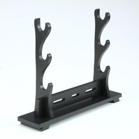 Handmade Black Wooden 3 Tier Katana Samurai Sword Bracket Stand Holder Display Rack Stand