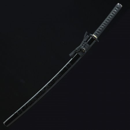 Handmade Full Tang Katana Sword 1045 Carbon Steel With Black Blade
