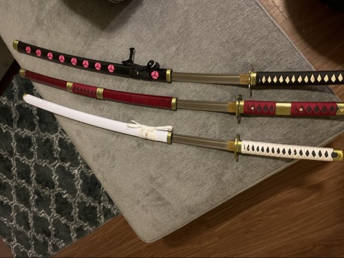 Roronoa Zoro Katana Sword 3 Set Replica: Shusui, Wado Ichimonji And Sandai Kitetsu Set