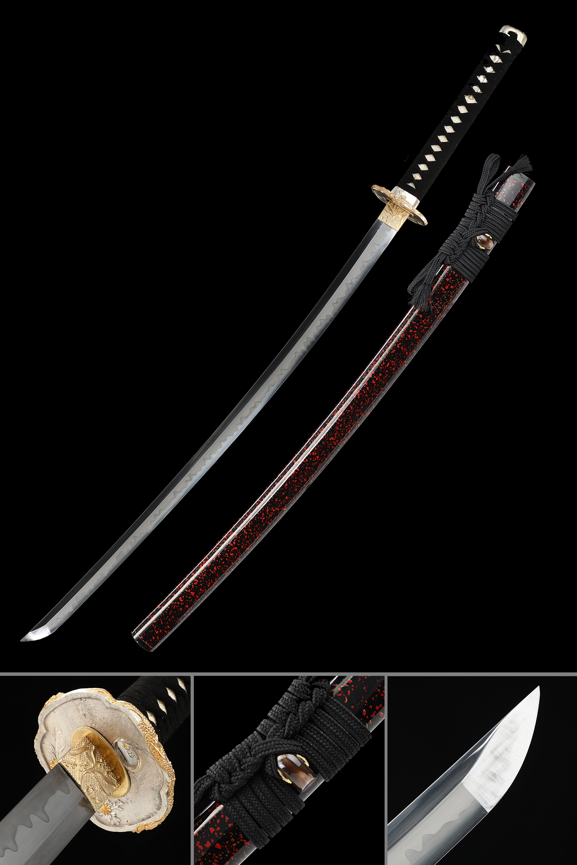 High-performance Full Tang Japanese Samurai Sword With T10 Carbon Steel Blade