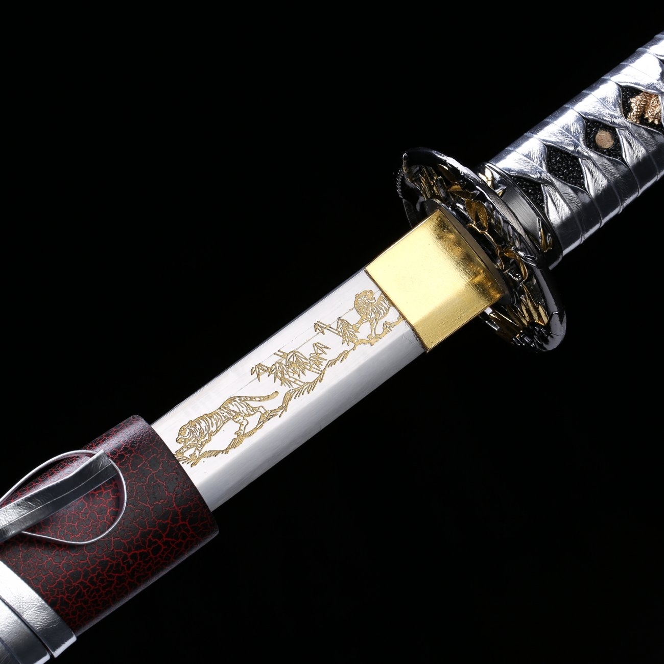 Samurai Swords Handmade 1060 Carbon Steel Laser Engraving Blade Japanese Katana Truekatana