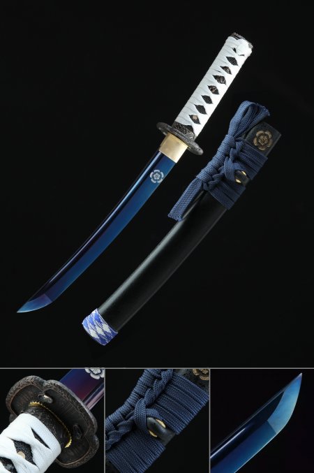 Handgemachte Blue Blade Tsushima Ghost Clan Sakai Tanto Schwert Cosplay Replik