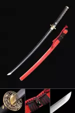 Handmade Real Japanese Katana Sword T10 Folded Clay Tempered Steel Real Hamon
