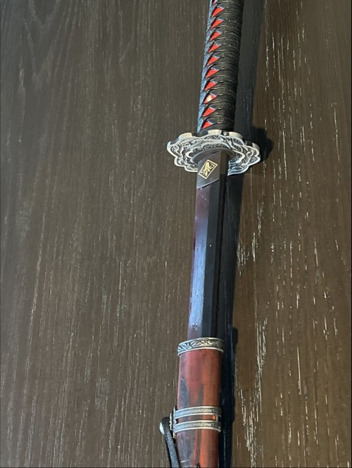 Handmade Japanese Sekiro Katana Sword With Red Blade