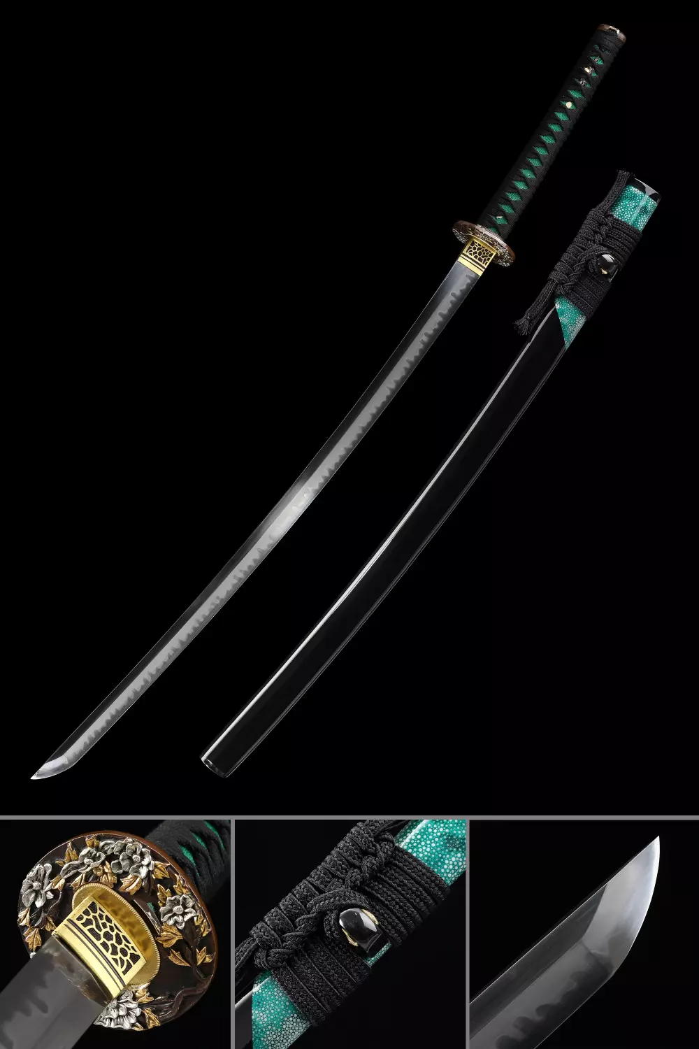 T10 High Carbon Steel Japanese Sword Katana Full Tang Sharp Clay Tempered Blade 