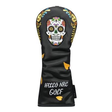 Skull Style Driver Headcover - Black