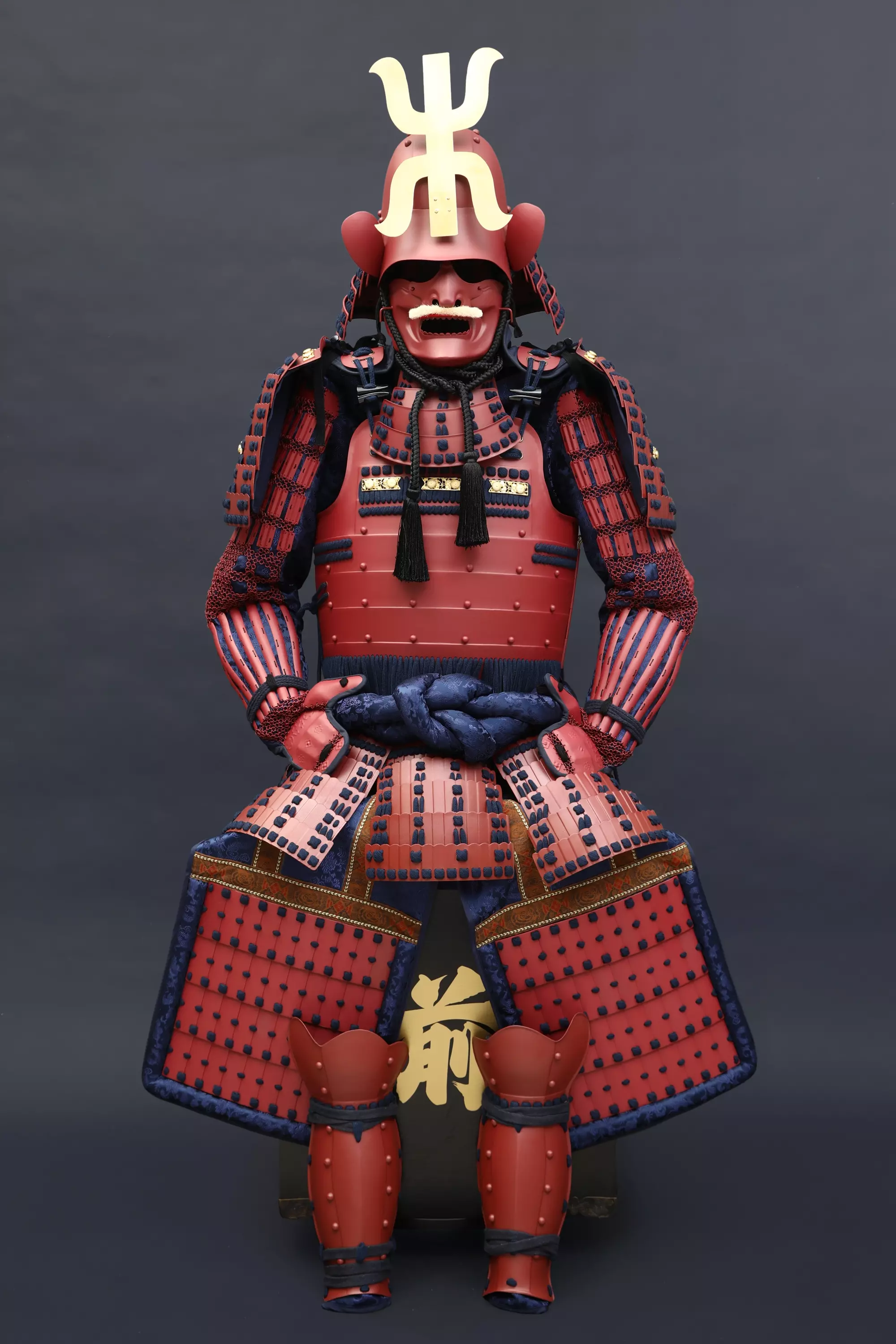 Handmade Red Arima Clan Japanese Samurai Armor Life Size Samurai Armor Yoroi Kachushi
