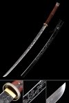 Handmade Japanese Katana Sword With Flower Theme Blade