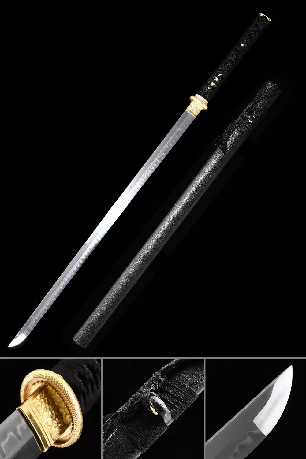 Ninjato Sword Wooden Bokken 103 cm (40.5) with tsuba and saya