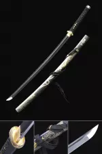Handmade Japanese Samurai Sword Damascus Steel Full Tang