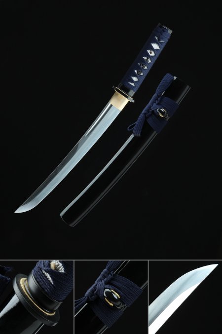 Handgefertigtes Japanisches Samurai-tanto-schwert Aus Hohem Manganstahl