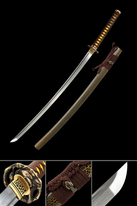 Handmade Japanese Katana Sword With Damascus Steel Blade