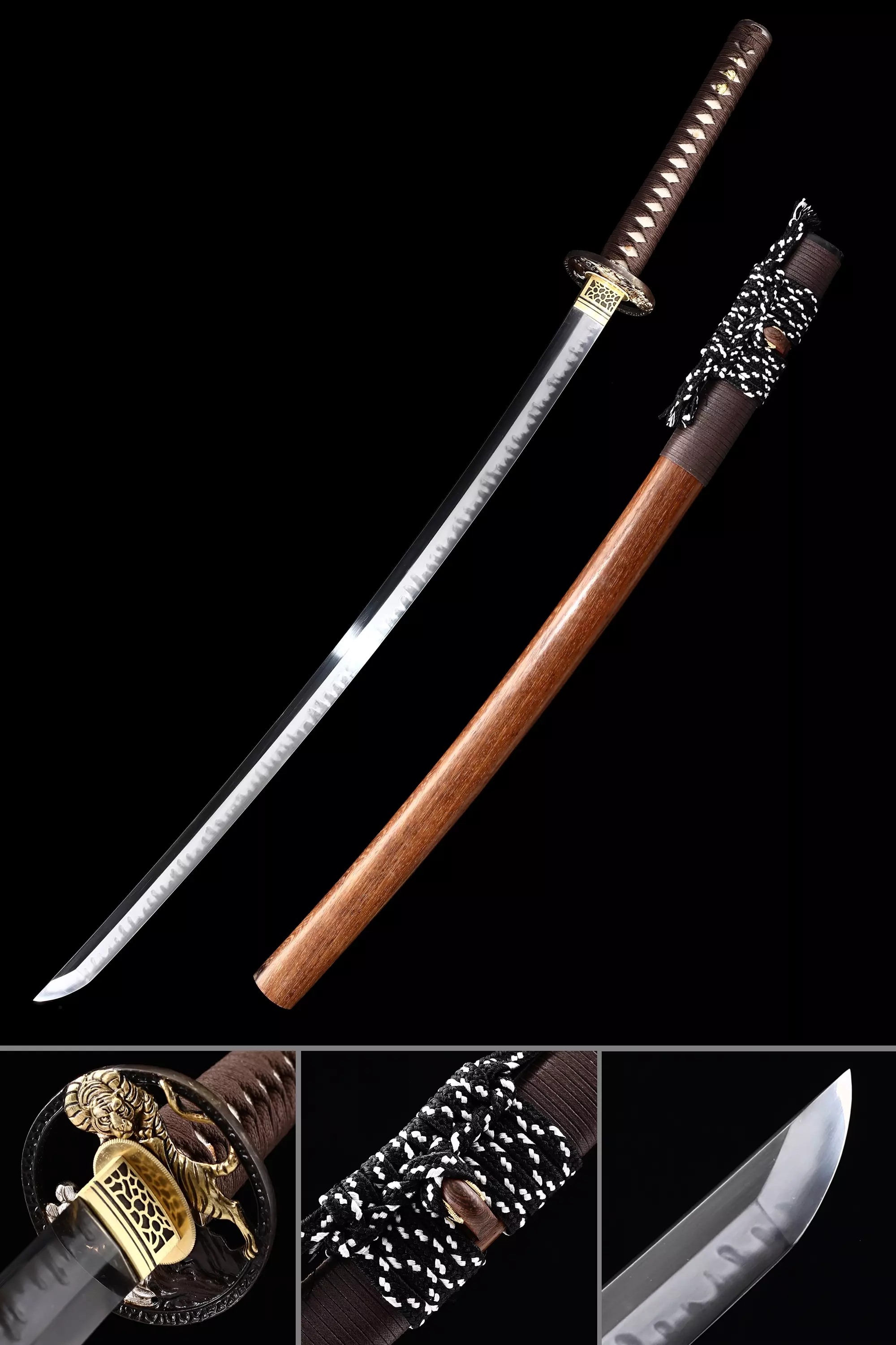 Clay Tempered Katana | Handmade Japanese Katana Sword T10 Carbon Steel ...