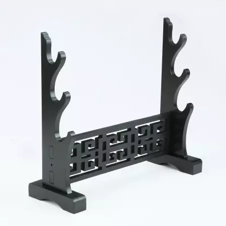 Handmade Black Wooden 3 Tier Katana Sword Stand Holder Display Rack Stand
