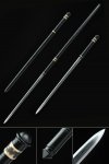 Handmade Chokuto Ninjato Spear Sword Spring Steel No Guard Extra Long