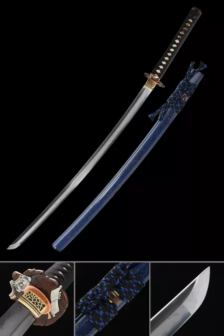 High-performance Japanese Katana Sword T10 Carbon Steel With Blue Saya