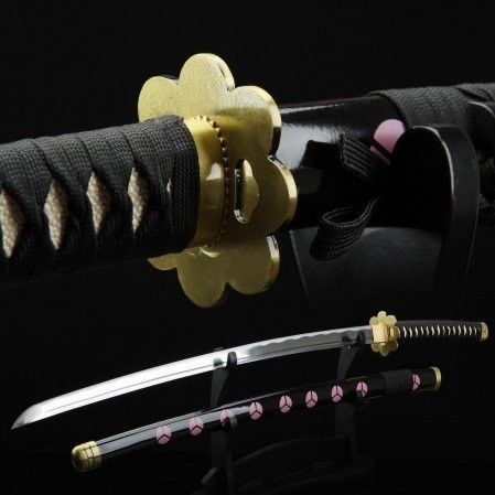 One Piece  Roronoa Zoro Shusui Katana Samurai Sword Replica With Black Scabbard