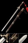 Handmade Chinese Tai Chi Sword Stainless Steel With Brown Scabbard