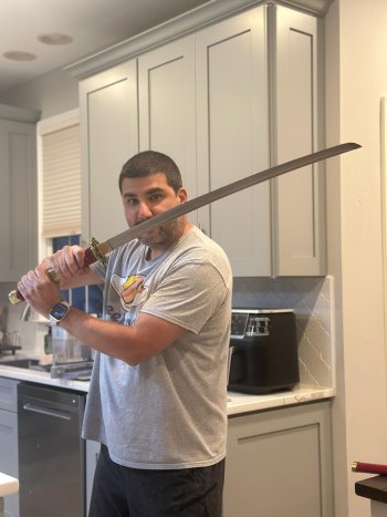 One Piece  Roronoa Zoro Sandai Kitetsu Katana Samurai Sword Replica With Red Scabbard