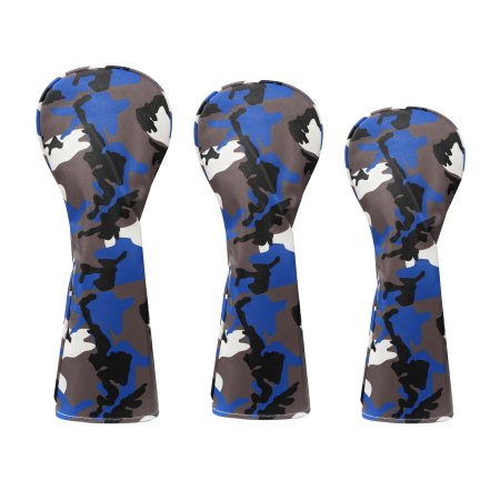 Military Camo Golf Wood Headcovers Set - Blue