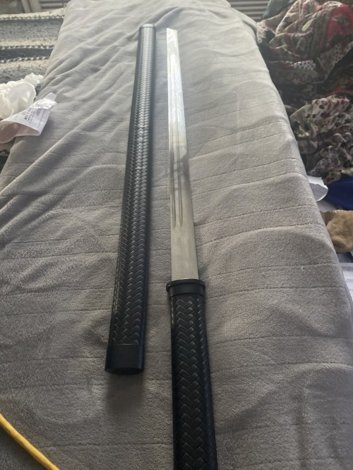 Handmade Japanese Ninjato Sword 1045 Carbon Steel No Guard