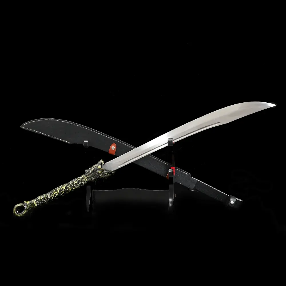 【中古】黒の剣 Hand-forged 1095 Carbon Steel Fantasy Sword With Black Leather