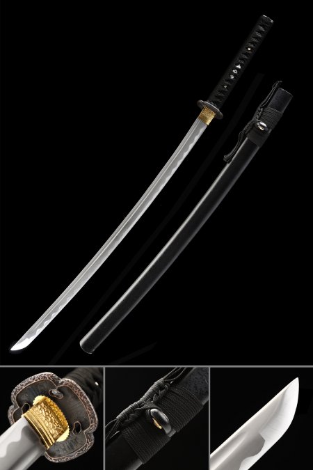 Japanese Swords, Handmade Katana Samurai Swords With Black Scabbard