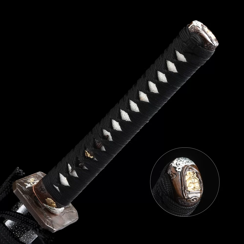 Authentic Katana | Damascus Steel Katana with Pearl Rayskin Saya