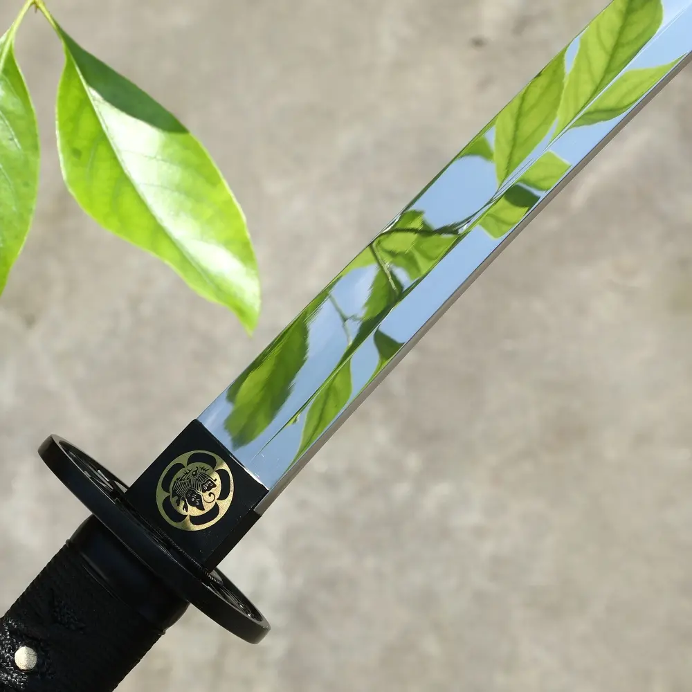 Short Katana | 1095 Carbon Steel Wakizashi with Black Lacquer Saya