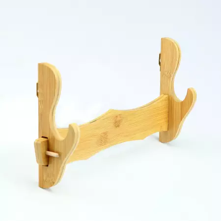 Handmade Natural Bamboo Wooden Single Tier Katana Sword Stand Holder Display Rack Stand Wall Mount