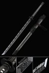 Handmade Chinese Dao Sword High Manganese Steel Full Tang With Black Blade