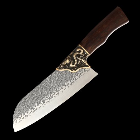 Stainless Steel Full Tang Kitchen Knife With Copper Guard