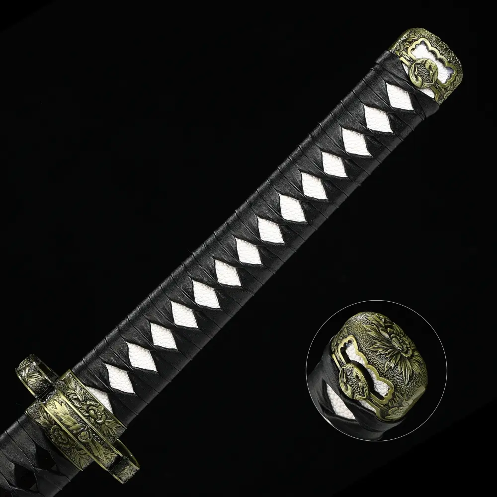 ヒシモ　PerfectionオリジナルDen T achi １７５Ｌ 1095 Carbon Katana | 1095 Carbon Steel Tachi Sword - Full Tang