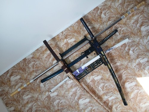 Reverse Blade Katana Sword, Rurouni Kenshin Katana Sword 1000 Layer Folded Steel Full Tang