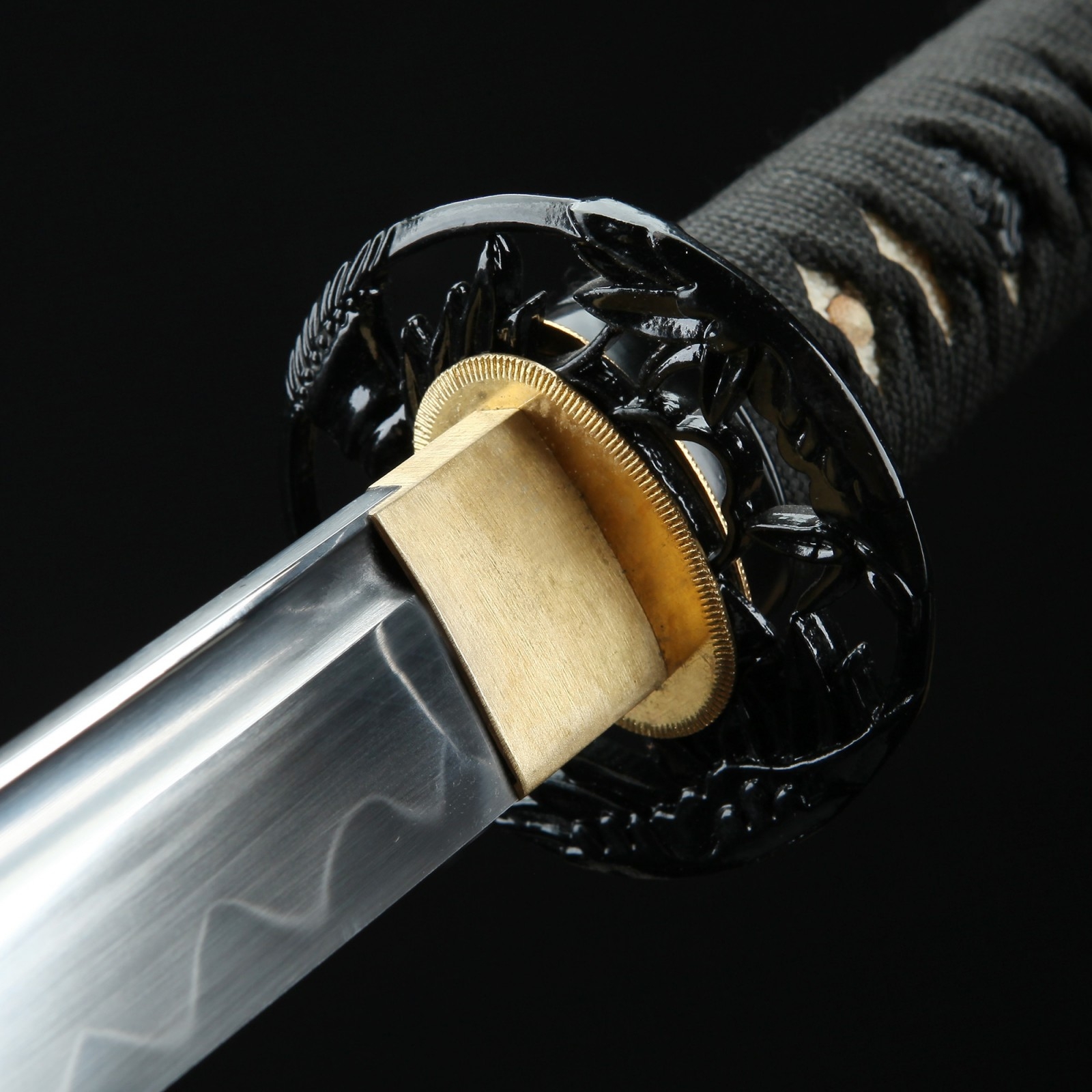 Handmade T10 Carbon Steel Tanto Sword With Brown Saya