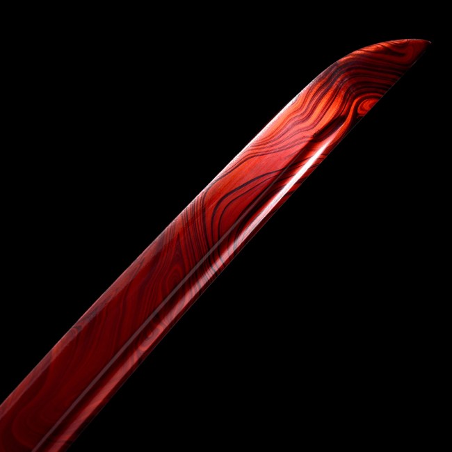Red Katana | Handmade Japanese Katana Sword With Blood Red