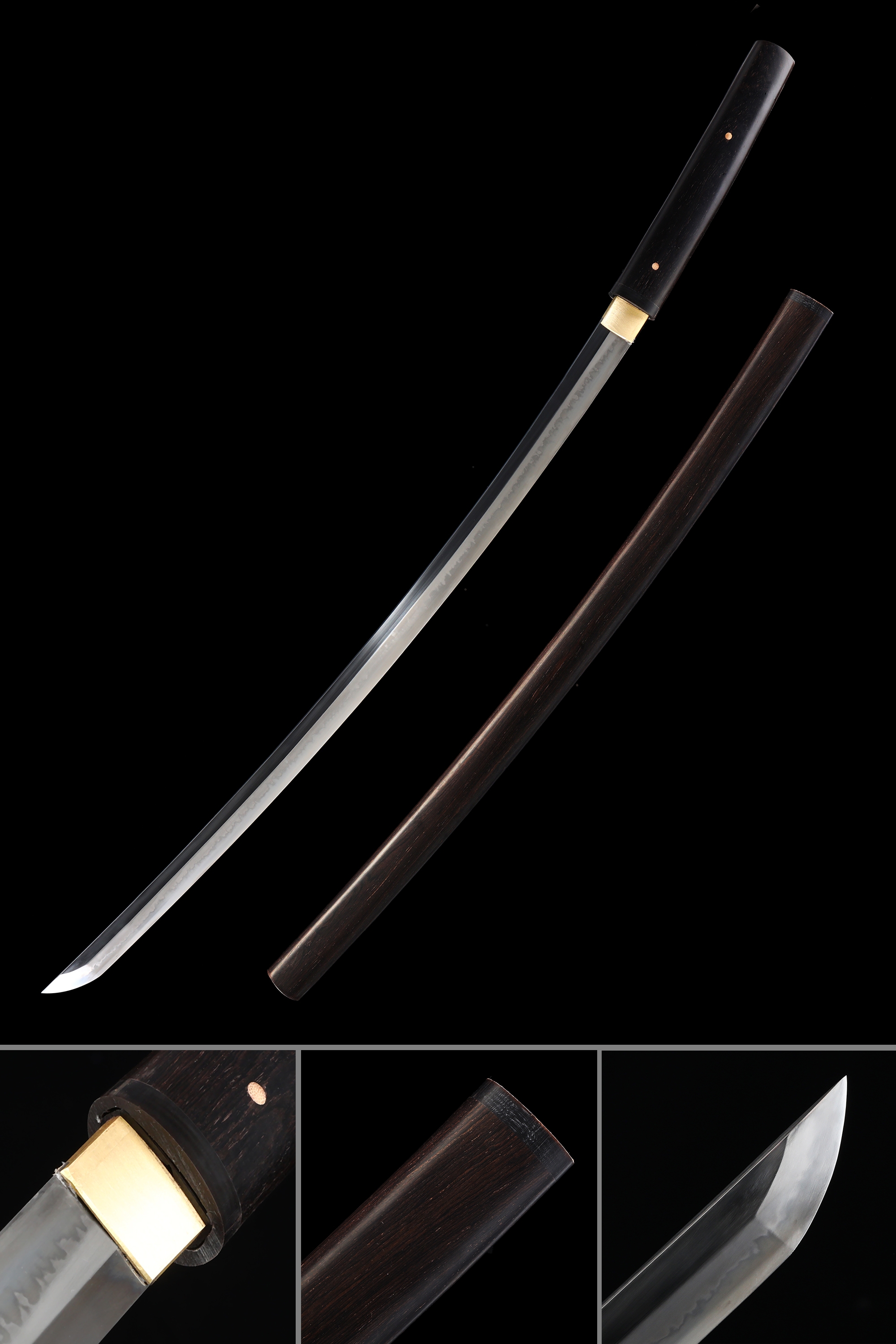 Authentic Japanese Shirasaya Katana Sword T10 Clay Tempered Steel