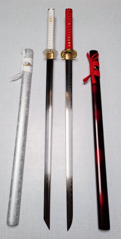 Handmade Chokuto Ninjato Sword T10 Carbon Steel Real Hamon